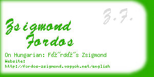 zsigmond fordos business card